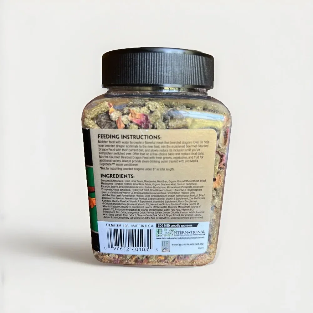 Zoo Med Gourmet Bearded Dragon Food 8.25 oz